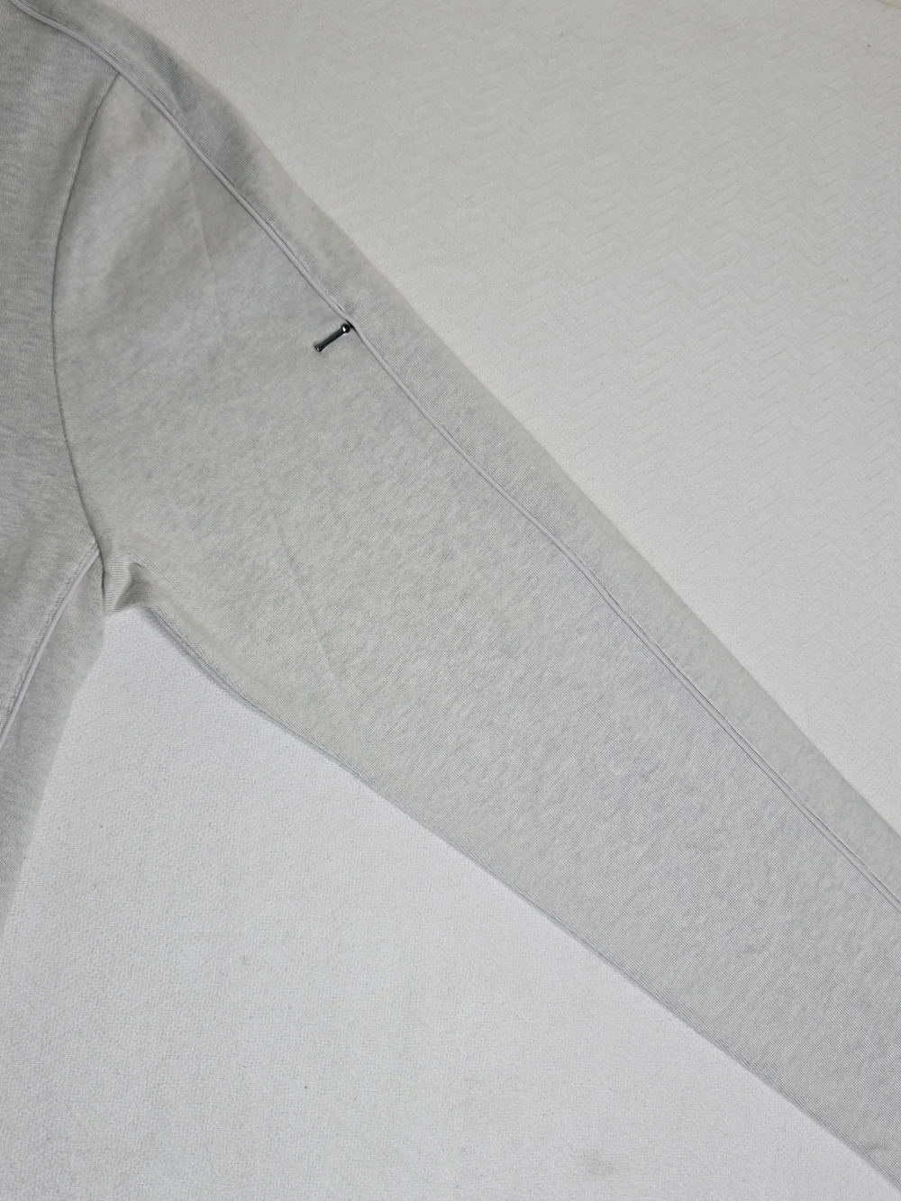 Bugatchi Men's Quarter Zip Pullover Sweater Gray Size L NWT